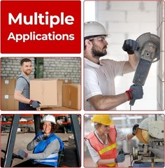 Durable Work Gloves for Construction & Gardening – X-Large with Reinforced Thumb