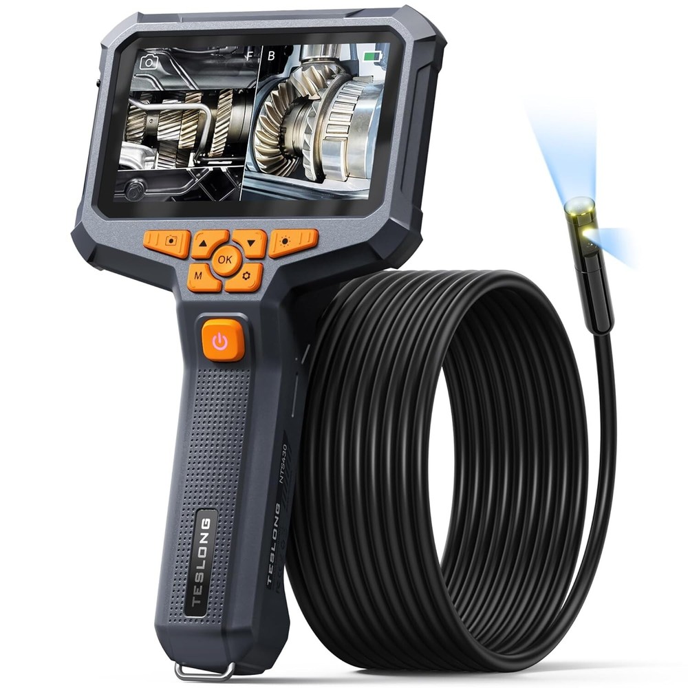 Inspection Camera Dual Lens Inspection Camera w/ Light NTS430 Teslong Borescope