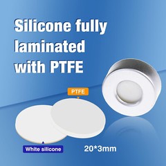 Aluminum Crimp Vial Cap Seal&Natural PTFE/Silicone Septa for Headspace Vial,20mm
