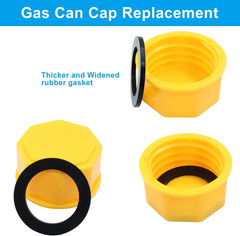 5 Gallon Gas Can Cap Replacement, 6 Pcs Coarse Thread Plastic Caps, Universal Fi