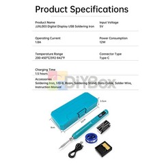 USB Soldering Iron 800mAh battery Digital Soldering Iron Set Temperature Adjust