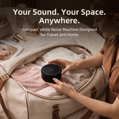 Kipcush White Noise Machine for Baby & Adults, 30 Standard, Angel V2 Black