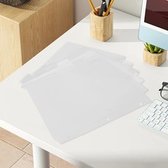 Clear Binder Dividers Pockets 12 PCS A4 Transparent Tabs Plastic Insertable