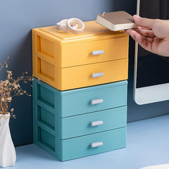 Small Stackable Desk Storage Box with 2 Drawers – Desktop Organizer for Offic…