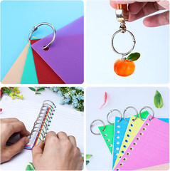 50 Pack Binder Rings 1 Inch, Loose Leaf Binder Rings for Index Cards, Metal Stee