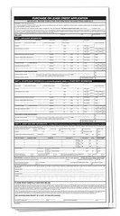 CUSTOMER UNIVERSAL CREDIT APPLICATION FORM 3 PART 100 PER PACK CAR LOT DEALER