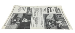 Snapper Comet Riding Mower Grass Catcher / Snow Plow Dozer Kit Ad Page