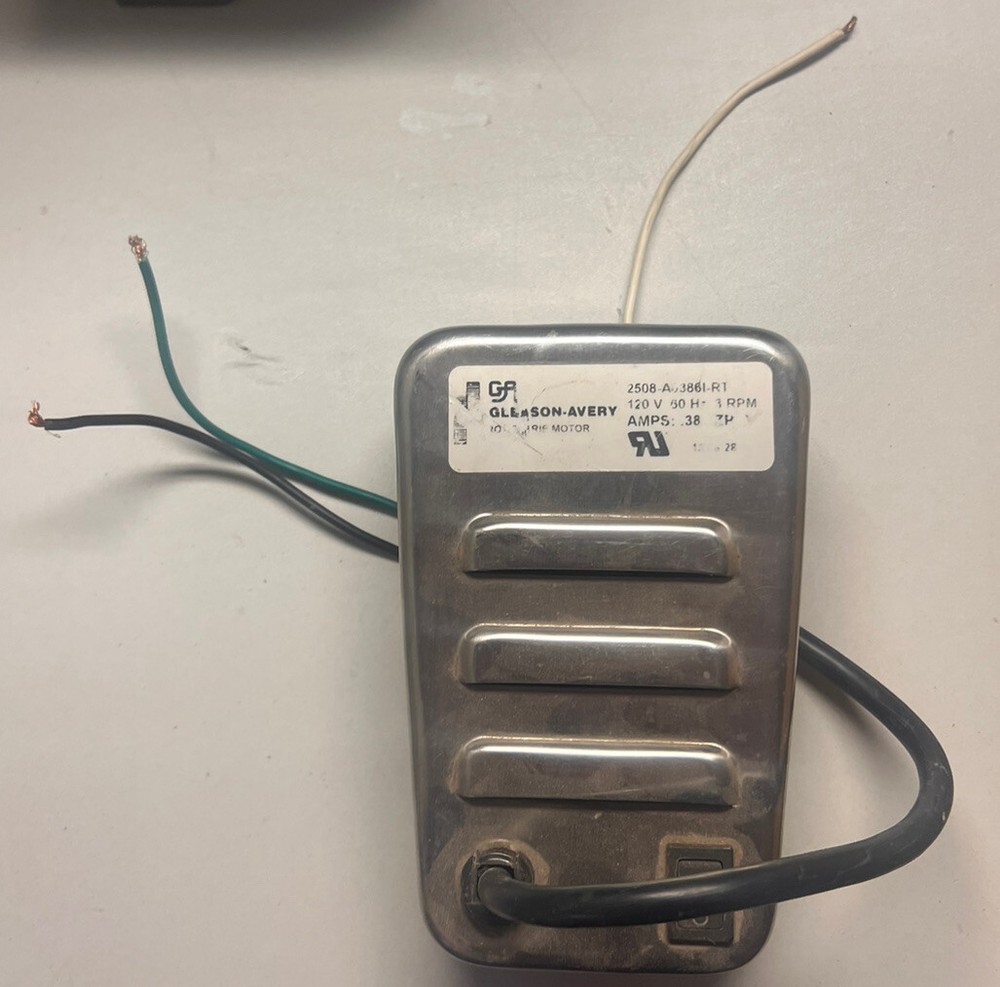 Gleason-Avery Rotisserie Motor RT3-970 Stainless Replacement UNSURE IF USED