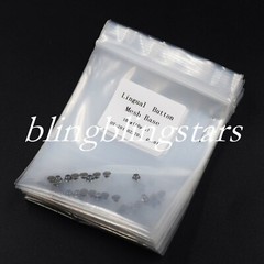 100 Pcs 10 Packs Dental Orthodontic Lingual Button Round Mesh Base