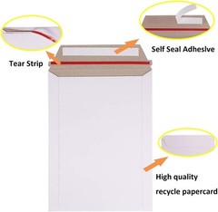 100-300 Flat Photo Mailers 7×9 9.75×12.25 Document Cardboard Envelope Self Seal