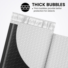 Black Bubble Mailers 4X8″ 200 Pack Waterproof Padded Envelopes Self Seal Bubble
