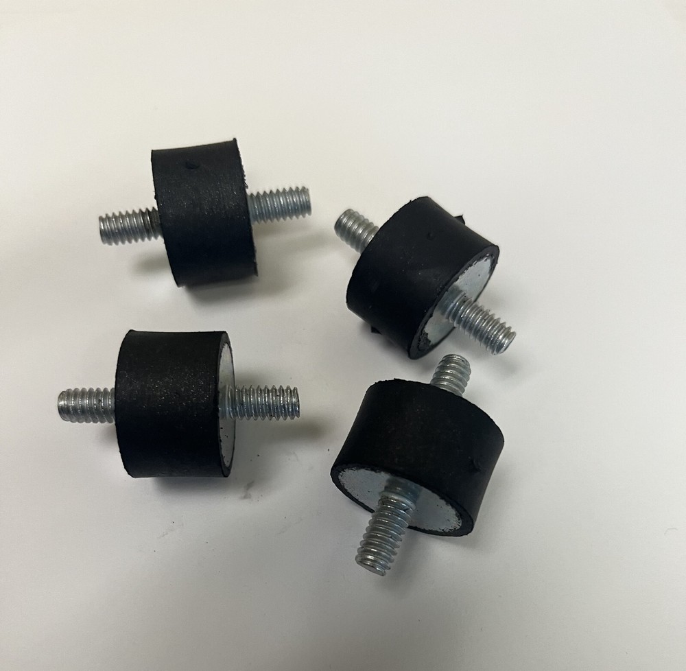 4 SOFT Rubber Vibration Isolator Mounts 1/4-20 (1″ x 5/8″) MADE IN THE USA!