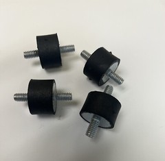 4 SOFT Rubber Vibration Isolator Mounts 1/4-20 (1″ x 5/8″) MADE IN THE USA!