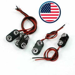 DC 9 Volt 9V SNAP ON BATTERY CLIP CONNECTOR I Type (i) Choose Quantity 1-20 pcs