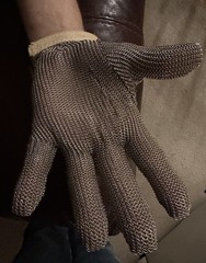 Vintage Stainless Steel Whiting & Davis Safety Cut Proof Glove – Pair Of Gloves