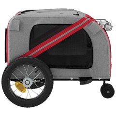 Pet Bike Trailer Red and black Oxford fabric, iron, PVC Medium