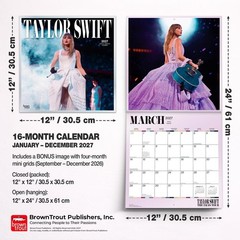 Taylor Swift OFFICIAL 2027 12×24″ (Hanging) Square Wall Calendar | Plastic-Free