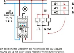 Bistabiles Impulsrelais BR-11 230V 16A – 3 Jahre Garantie