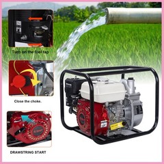2″ 6.5 HP 4-Stroke Gasoline Semi-Trash Water Pump High-Pressure Transfer Pump
