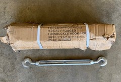 Box Of 10 Turnbuckle Drop Forged/HD Galvanized Steel Turnbuckle Hook/Hook 1/2×12