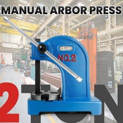 Arbor Press 2 Ton Lever Bench Mountable Bearings Cast Iron Manual Desktop Blue