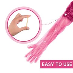50 Pcs Disposable Dressing Gutting Gloves 35 Inch Shoulder Length Field Dress…