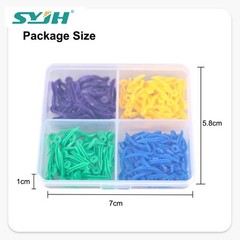 Disposable Dental Tooth Gap Wedges with End Circular Holes Plastic Wedge 4 Sizes