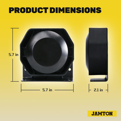 JAMTOM Compact High-Performance PA Siren Horn, 200W/8 Ohms Ultra Slim Sirens Spe