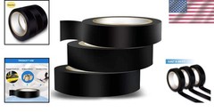3PCS Black Electrical Tape – Flame Retardant, High Temp, 0.62 in x 49 ft Rolls