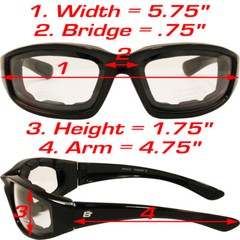 Birdz Eyewear Oriole Padded Riding Sunglasses Gloss Black Frames Blue Lenses