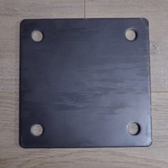 FLAT SQUARE STEEL METAL BASE PLATE 6″ x 6″ x 1/4″ THICKNESS 3/8″ HOLE | QTY 4