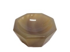 Octagonal Agate Lab Mortar Only 52mm L x 52mm W x 24mm H 38mm Grinding ID