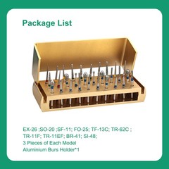 Dental Bur Burs Holder Block Disinfection Box Aluminium Autoclave 30 Holes Set