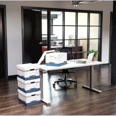 20 Pack Medium Duty File Storage Boxes Fast Fold Lift Off Lid Letter Legal New