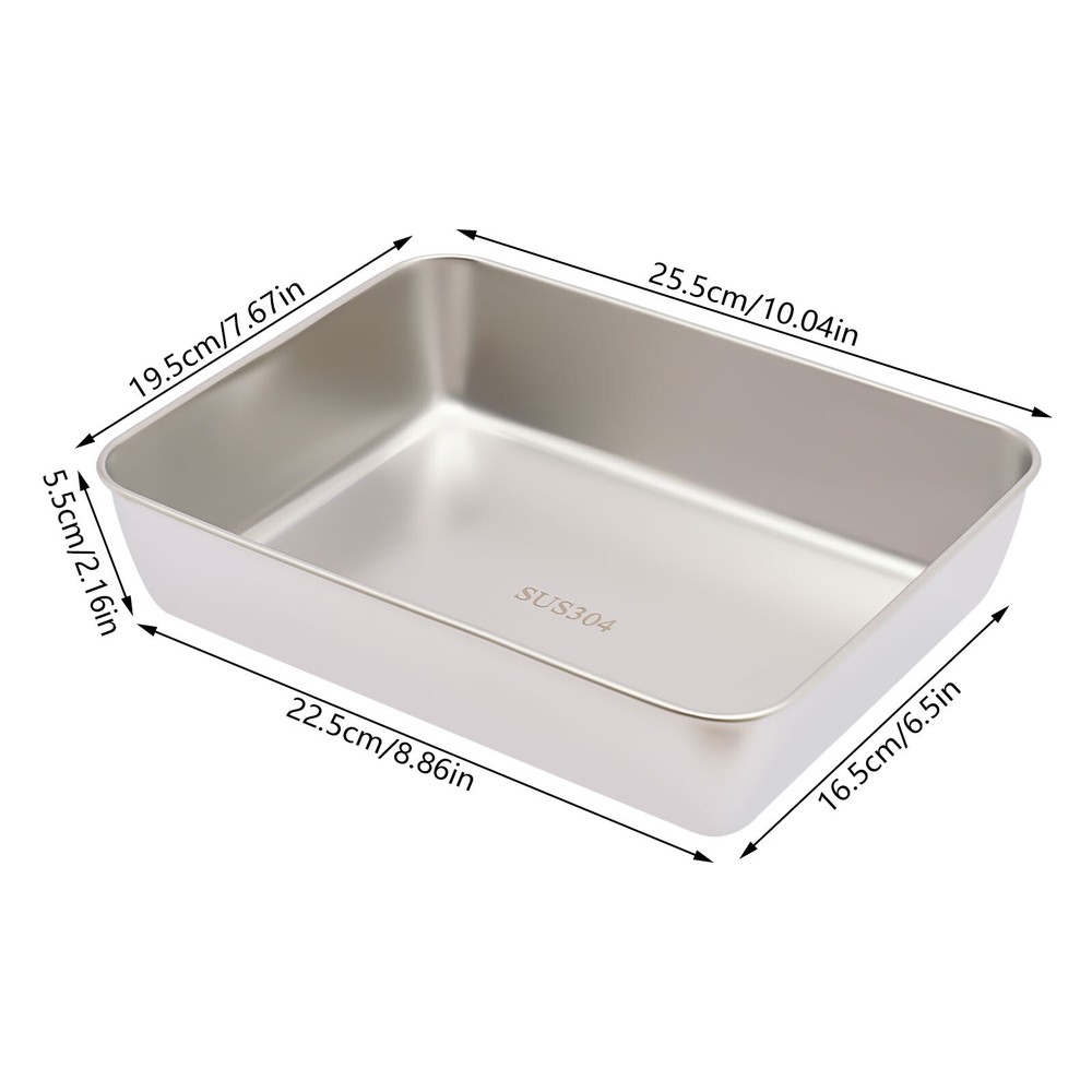 Baking Sheet Rectangular Cake Pan Restaurants Stainless Steel Lasagna Pan Home