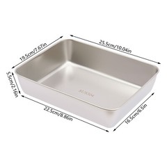 SUS304 Stainless Steel Rectangular Lasagna Pan for Baking & Cooking
