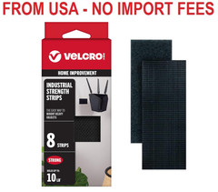 VELCRO Brand Heavy Duty Fasteners | 4×2 Inch Strips with Adhesive 8 Sets | Holds