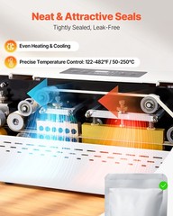 VEVOR Continuous Band Sealer for 0.32-0.47 in Seal Width Heat Sealer Machine
