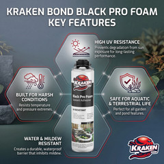 Kraken Bond Black Gun Foam 24oz 2 Pack Waterfall Landscape – Gun Not Included