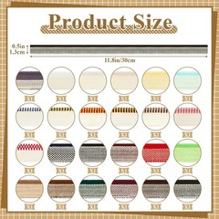 Durable Cotton Book End Bands – 24 Colorful Cuttable Bookbinding Supplies