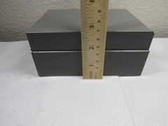 Vintage metal card file hinged top grey