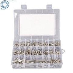 Phillips Flat Head Sheet Metal Screws, 550Piece 304 Stainless Steel Assortment