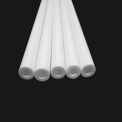 350mm Length 18/19/20/21/22/23/23.5mm OD White Color PTFE Tube Hollow Round Pipe