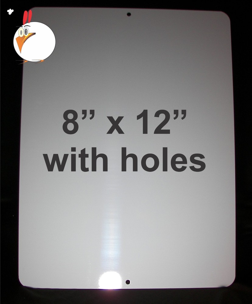 120 Pieces of PARKING SIGN ALUMINUM SUBLIMATION BLANKS 8″x 12″ / WITH HOLES