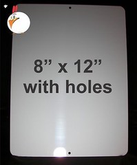 120 Pieces of PARKING SIGN ALUMINUM SUBLIMATION BLANKS 8″x 12″ / WITH HOLES