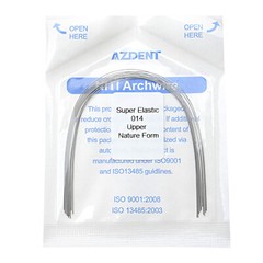 10PCS AZDENT Dental Orthodontic Super Elastic Niti Round Arch Wire Natural form