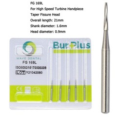Wave Dental Carbide Burs High Speed Friction Crip FG 169L 699 701L Taper Fissure