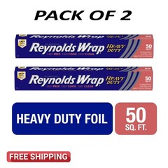 Reynolds Wrap Heavy Duty Aluminum Foil 50 Square Feet PACK OF 2