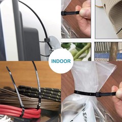 400 Pack Assorted Zip Ties 4/6/8/12 Inch UV Resistant Cable Wire Ties