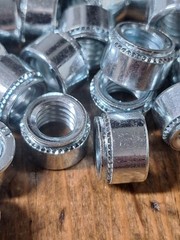 3/8-16 Self Clinching Nut Heat Treated Steel, Zinc Clear, Pkg (100)